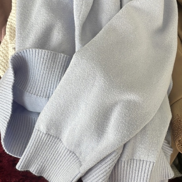 Periwinkle Kersh Pullover Crewneck Sweater M Canadian soft two toned lightweight - Picture 7 of 7